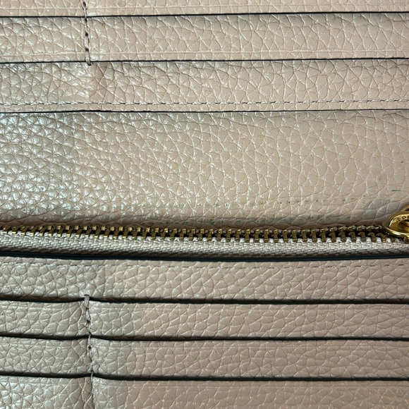 Tory Burch Blake Pebble Leather Colorblock Slim Envelope Wallet Snap Closure - Picture 5 of 9